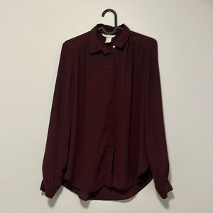 HM maroon dress shirt